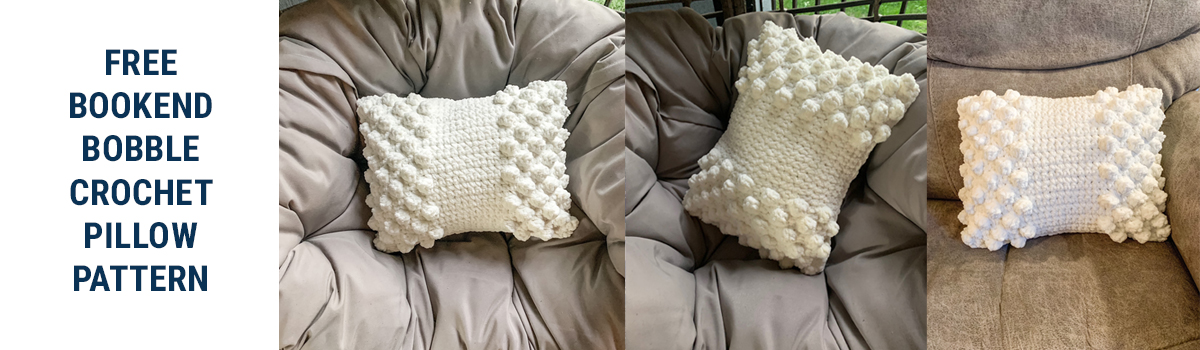 Bookend Bobble Crochet Pillow Pattern